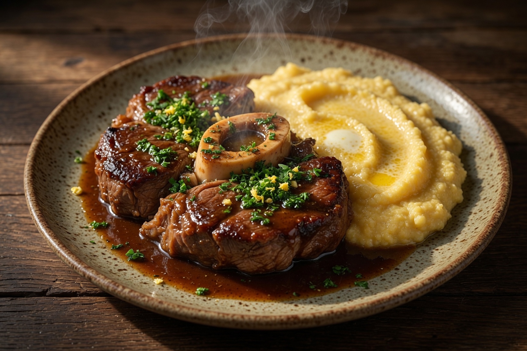 Ossobuco mit cremiger Polenta