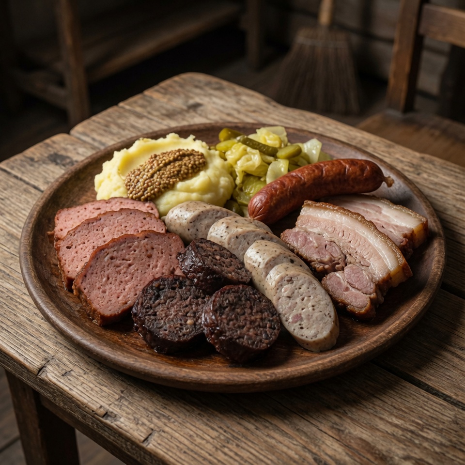 Rustikale Schlachtplatte