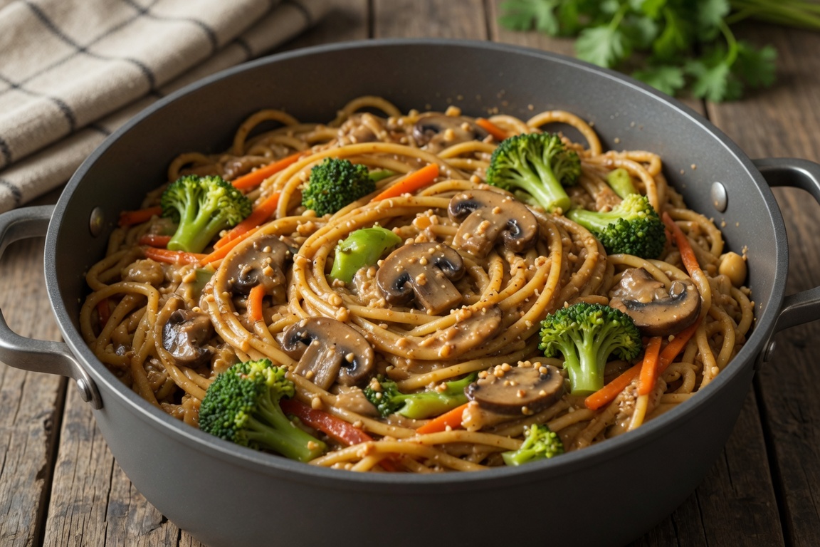 One Pot Erdnuss Pasta