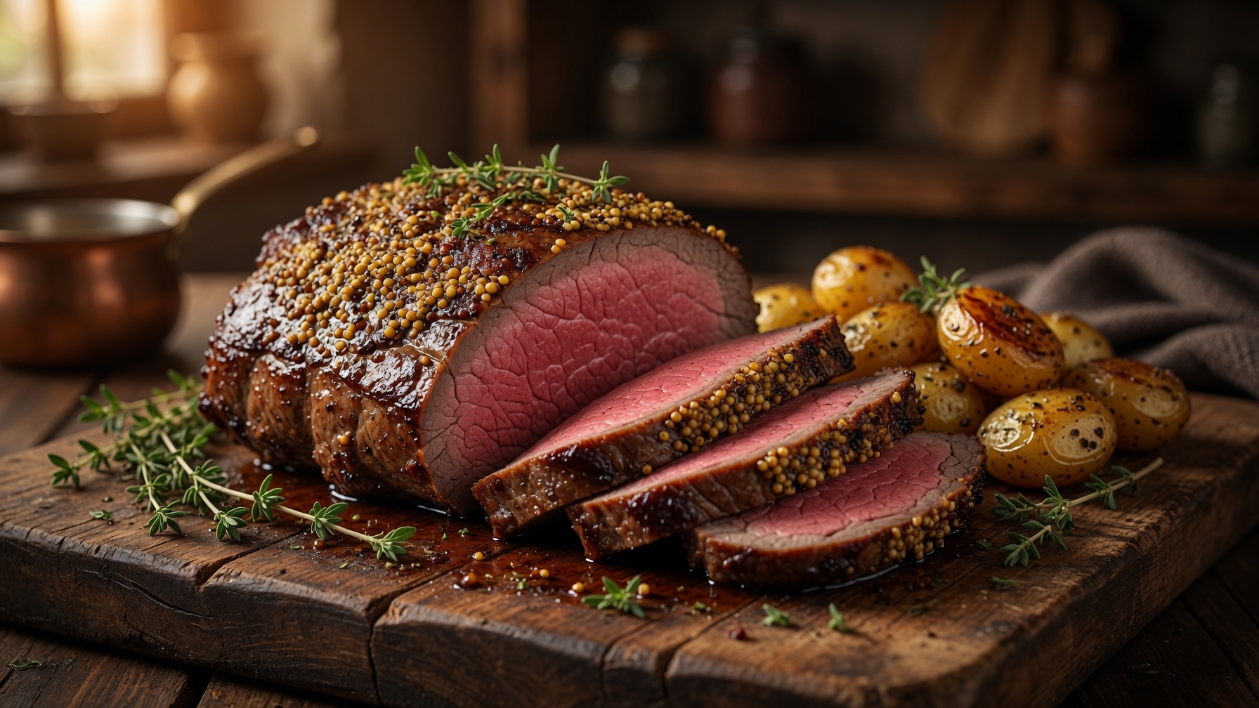 Roastbeef mit Senfkruste